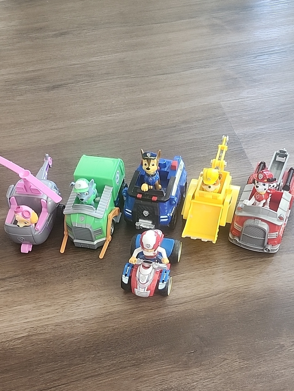 Paw Patrol Rescue Pups Vehicle Set - Pink, Green, Blue, Yellow, Red